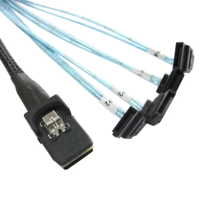80 см Mini SAS 4i SFF 8087 36 контактный хост для обратного вращения на 270 градусов угловой 4