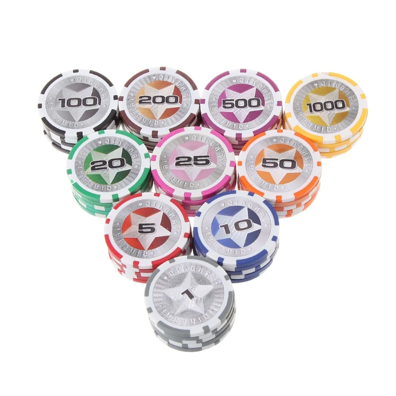 5 шт. покерные фишки казино монеты Техасский Холдем баккара глиняные карты для
