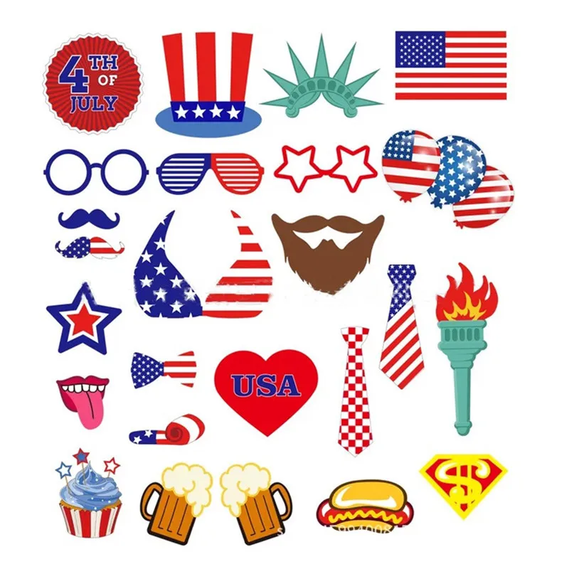 4th of July вечерние фото реквизит для фотографии на День независимости США очки