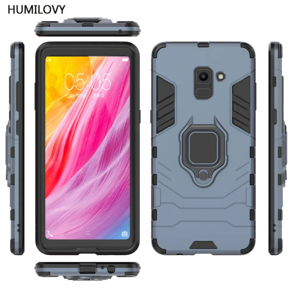 A8 2018 Plus Case For Samsung Galaxy Cover finger ring stand holder magnet phone case funda |