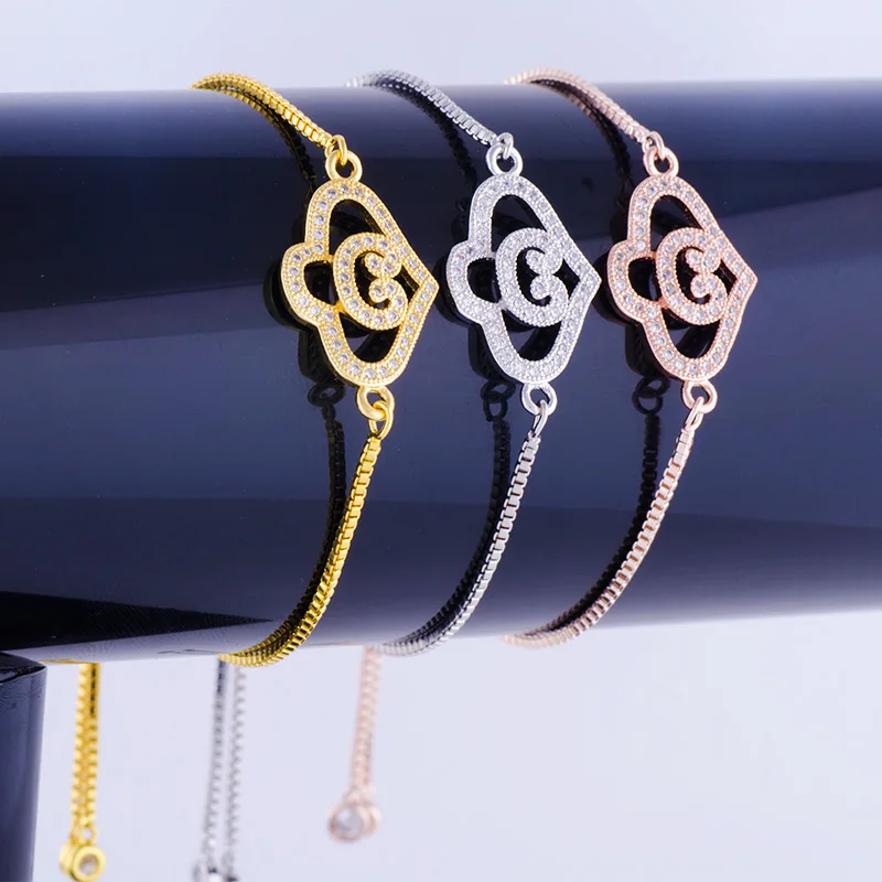Женские и мужские Подвески Juya регулируемые цепи с кубическим цирконием в форме