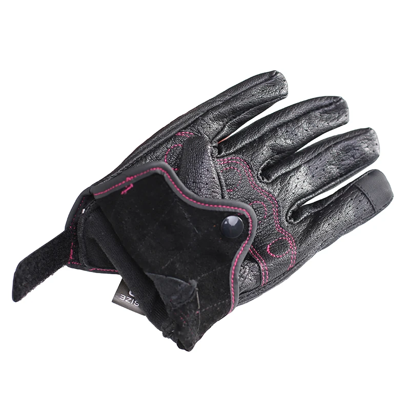 Мотоциклетные Перчатки женские S M сенсорные кожаные перчатки Goatskin Guantes летние