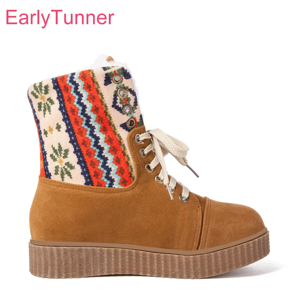 Брендовая новая зимняя теплая обувь на шнуровке Обувь желтого и черного цвета