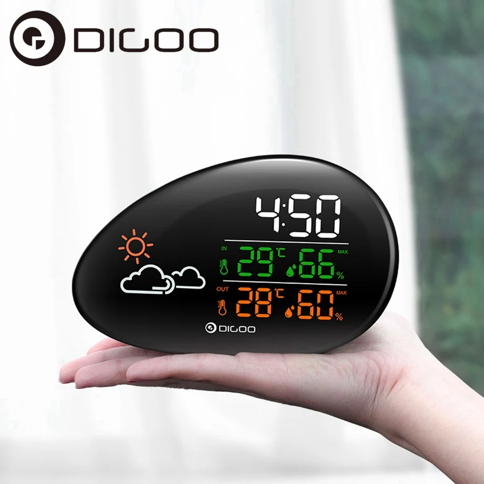 DIGOO DG-THS01 умный дом лежа каменные часы метеорологическая станция прогноз погоды