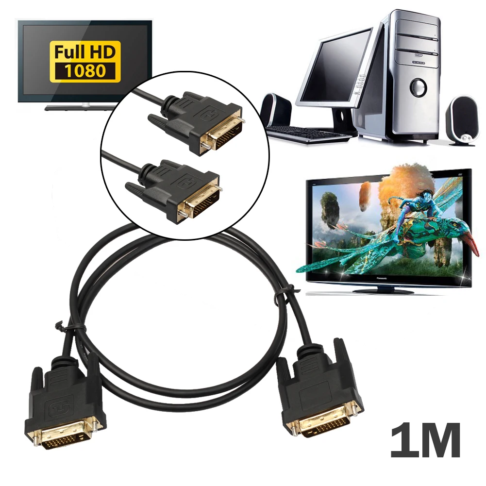 Цифровой монитор 1 м 8 3 5 м|dvi d|tv cablegold male |