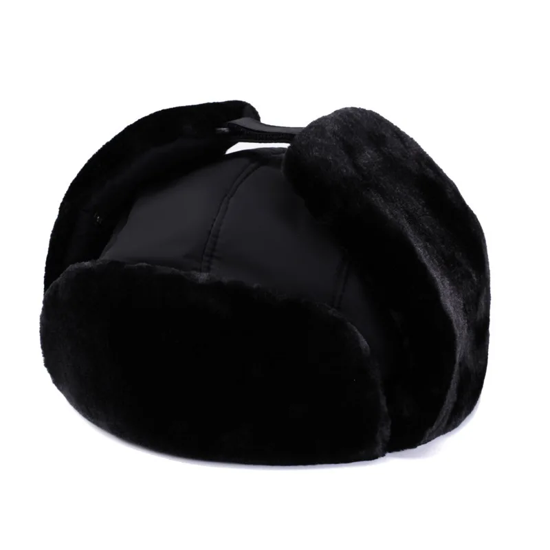Newly Windproof Baseball Cap With Mask Earmuff Warm Winter Hats Thickened Faux Fur Snapback Hat For Women Men Solid Russian Hat