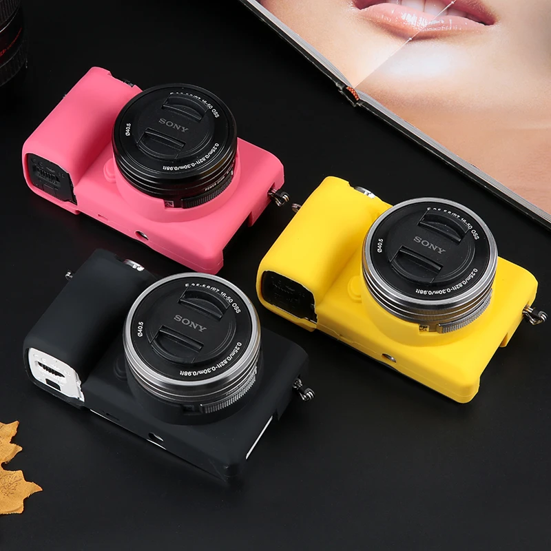 Мягкий чехол из силикона и резины Камера Защитный чехол КРЫШКА ДЛЯ sony A6000 A6500 A5000 A5100 A7 Mark II III 2 3 A7M2 A7M3 A7R2 A6400 A6300
