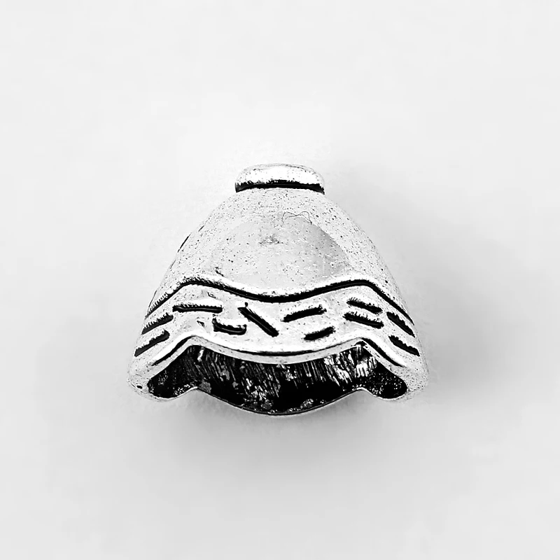 15 шт. маленькие концевые заглушки в форме колокола|caps beads|end capsantique silver |