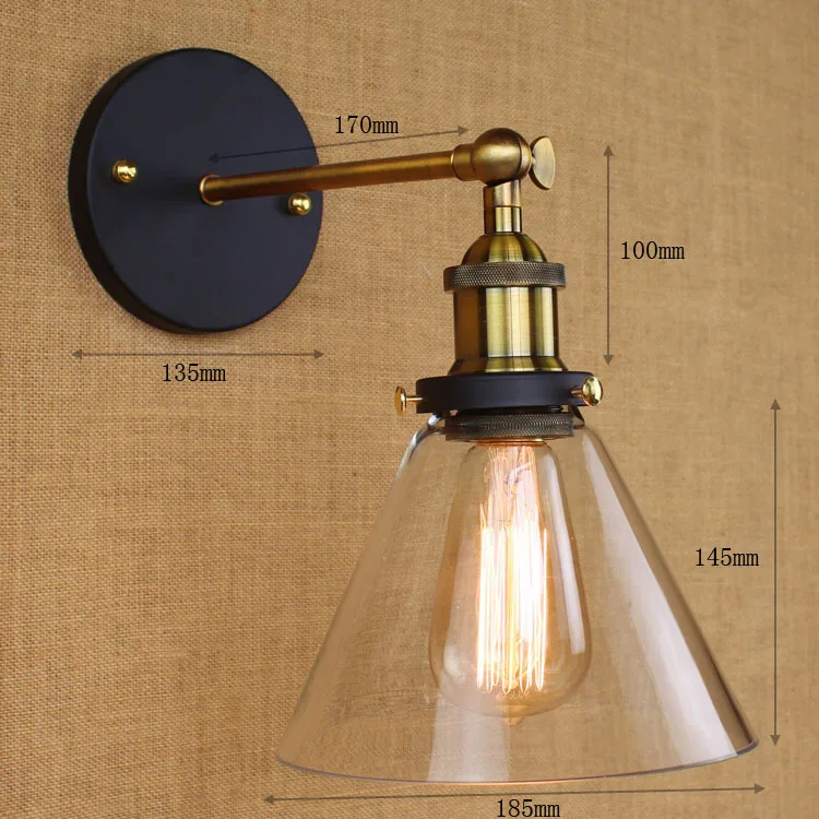 Настенный светильник в скандинавском стиле винтажный настенный из латуни | Лампы