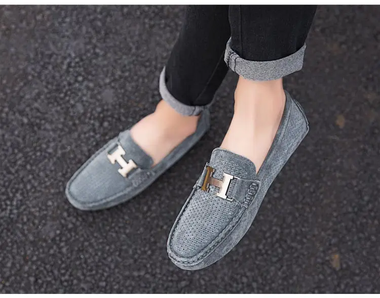 Mocassin homme de Lux; повседневные лоферы; Мужская обувь; дышащая обувь; модная мужская обувь; слипоны; мужские лоферы размера плюс 11; черный цвет