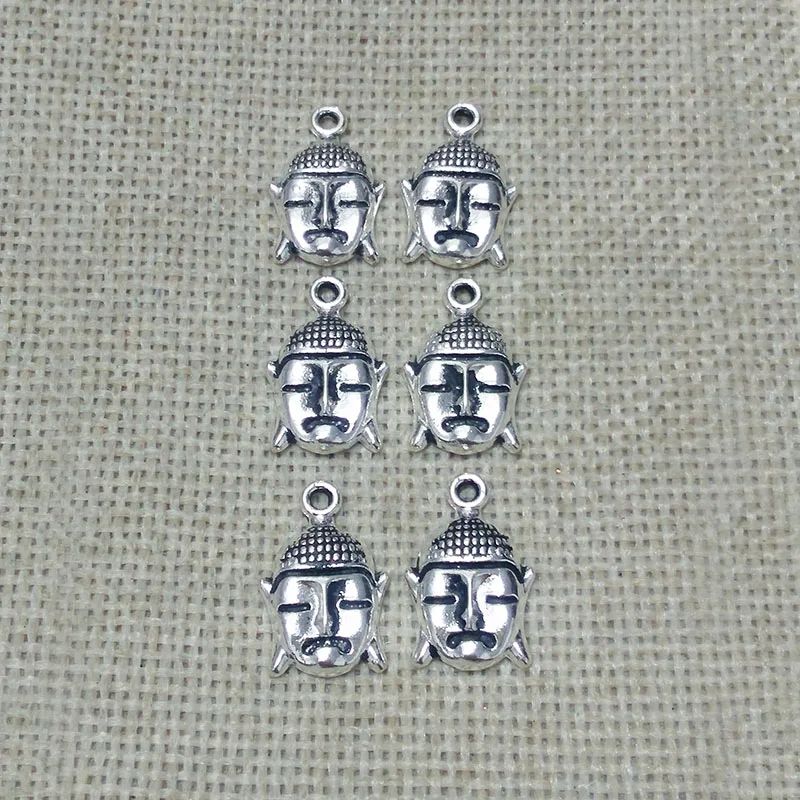 Серьги Выводы талисманы филигранный цветок разделитель бусин голова Будды