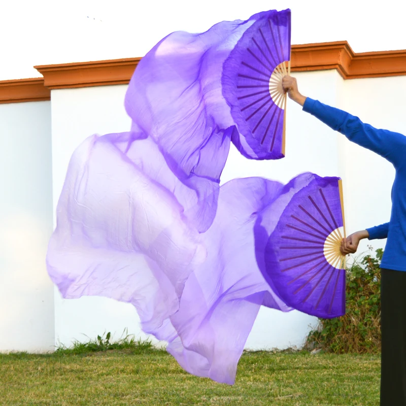 100% натуральный шелк унисекс высокое качество вентиляторы для танца живота 1 пара