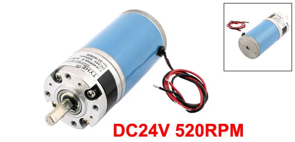 Новое поступление 120 мм/4,7" Длина DC 24 В 520 об/мин 980 об/мин 8 мм вал Dia DC планетарный редуктор двигателя TJX45RN5.2i-ZX8001