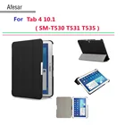 Горячая Распродажа Ультратонкий чехол для Samsung Galaxy Tab 4 10,1 Smart Cover чехол с функцией автоматического сна SM-T530 T531 T535 Планшет Флип-кейс с подставкой