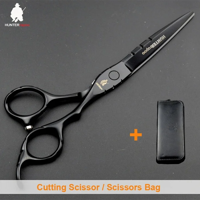 cut scissor with bag 30% скидка 6 дюймов профессиональные ножницы для стрижки волос для парикмахерских салонов черная краска Парикмахерские Ножницы Парикмахерская продукция HT9153 - Цвет: cut scissor with bag
