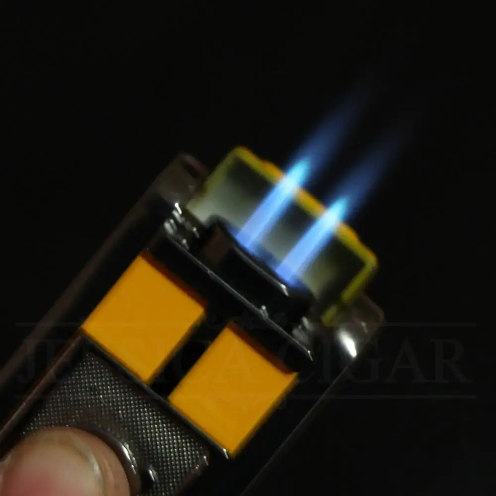 COHIBA гаджеты 2 огнестойкая струйная фонарь лка Зажигалка для сигар многоразовая