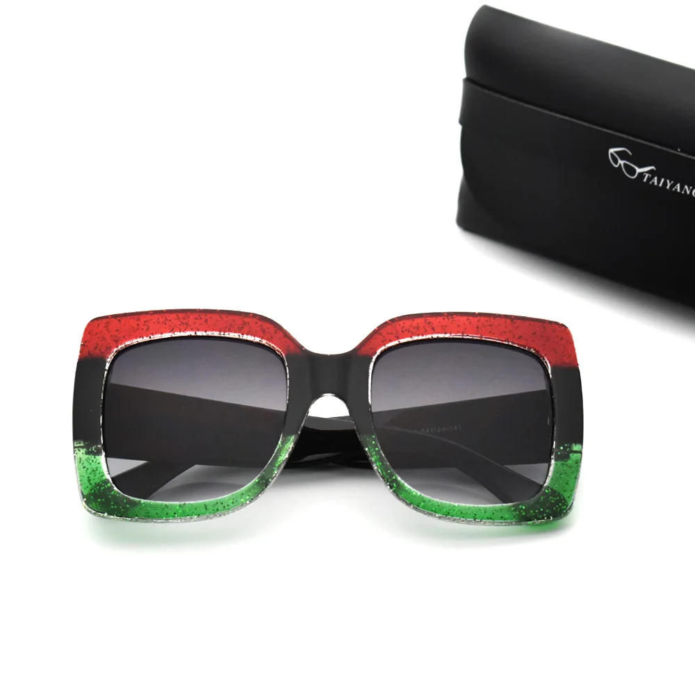 Fashion Square Sunglasses Women Luxury Brand Designer Oversized Frame Way Out Sun Glasses Hipster Ladies Shades Visor Oculos Top