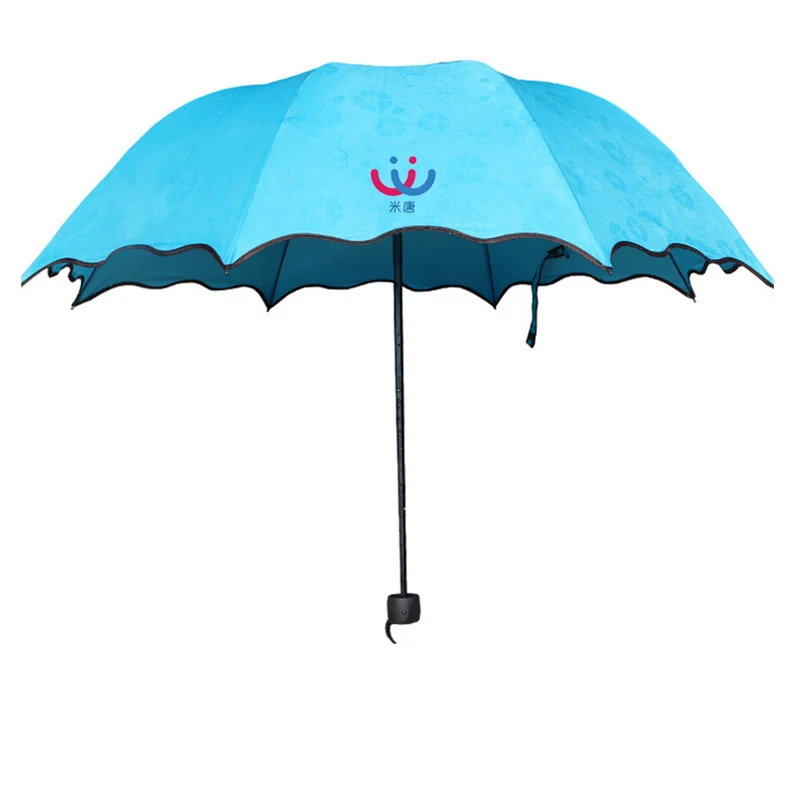 Новый нежный цветок Цвет меняется волшебный зонтик складной ветрозащитный Anti UV