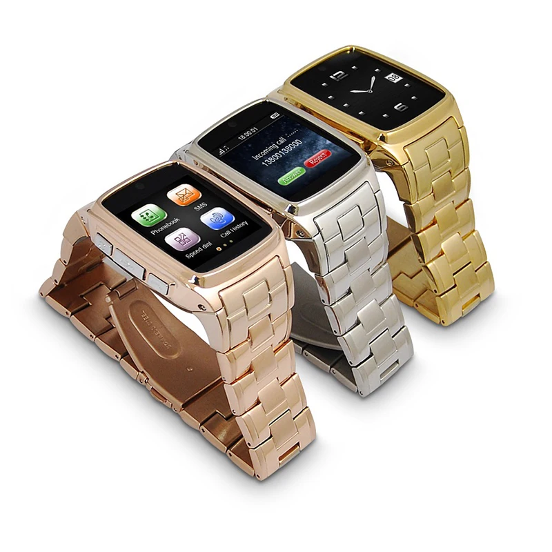 Умные Мобильные часы из нержавеющей стали с сенсорным экраном 1 54 дюйма камера