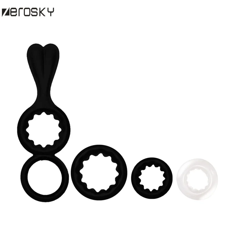 Кольцо на пенис для пениса 4 шт./компл. кольцо товары взрослых Мужской увеличитель