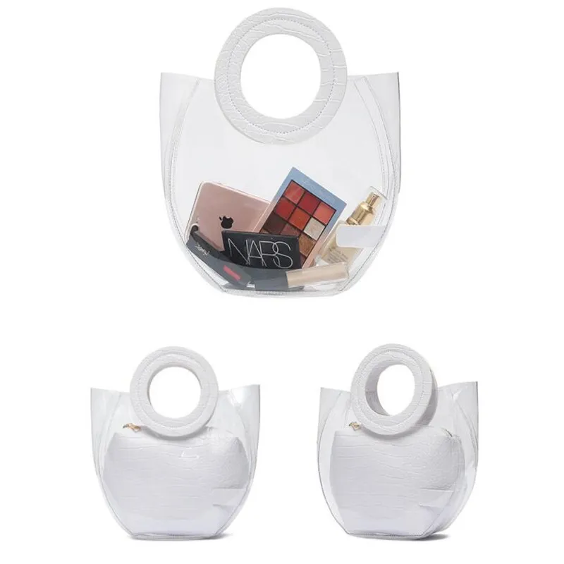Новинка 2019 женская сумка комплект из 2 предметов прозрачная ПВХ Желейная