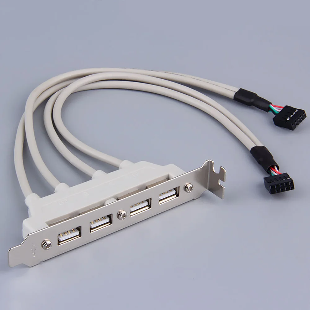 Высококачественный 4 портовый концентратор USB2.0 с 9 контактным разъемом кронштейн