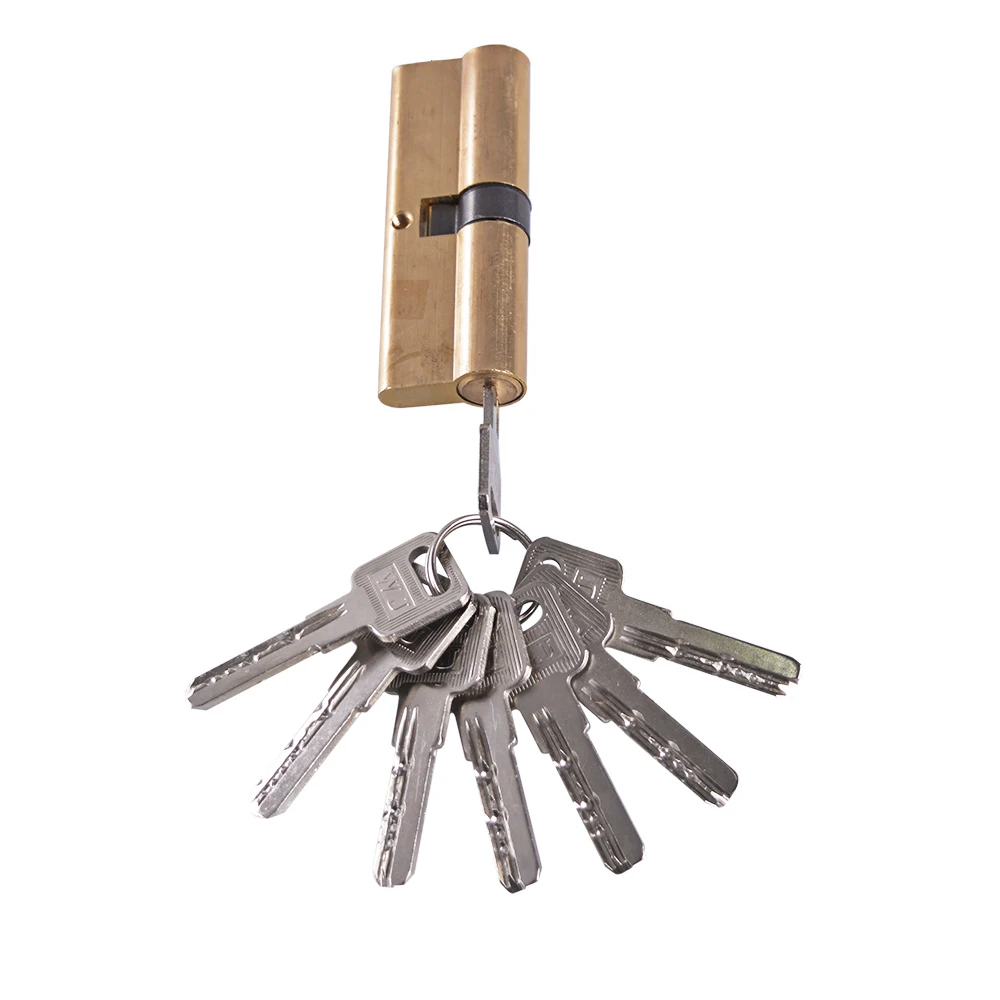 Барабанный замок с поворотом на палец Европейского профиля латунная сатиновая