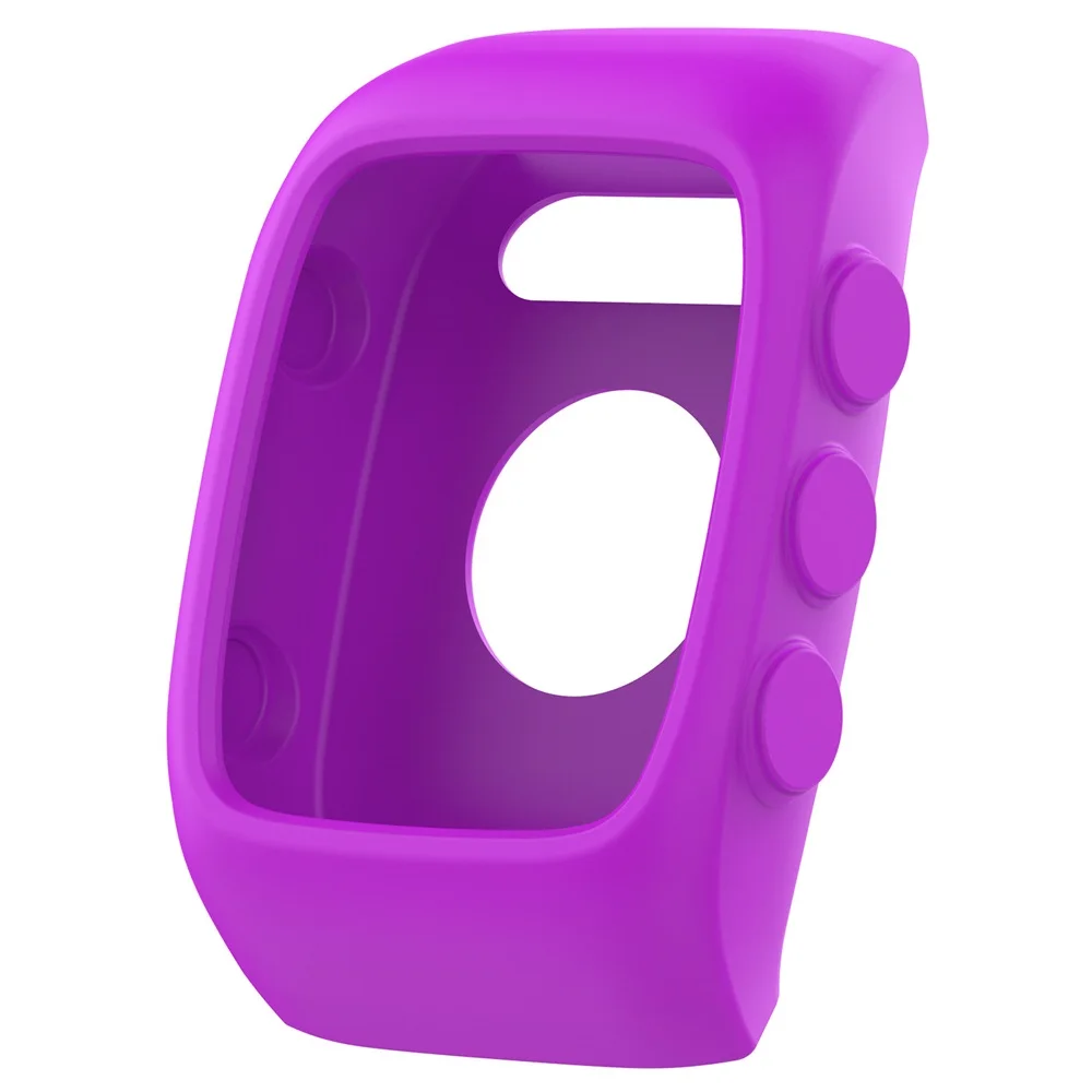 Purple Силиконовый чехол для Polar M430/Polar M400, Смарт-часы для бега, спорт, gps, чехол для экрана, запасная защитная рамка, аксессуары - Цвет: Purple