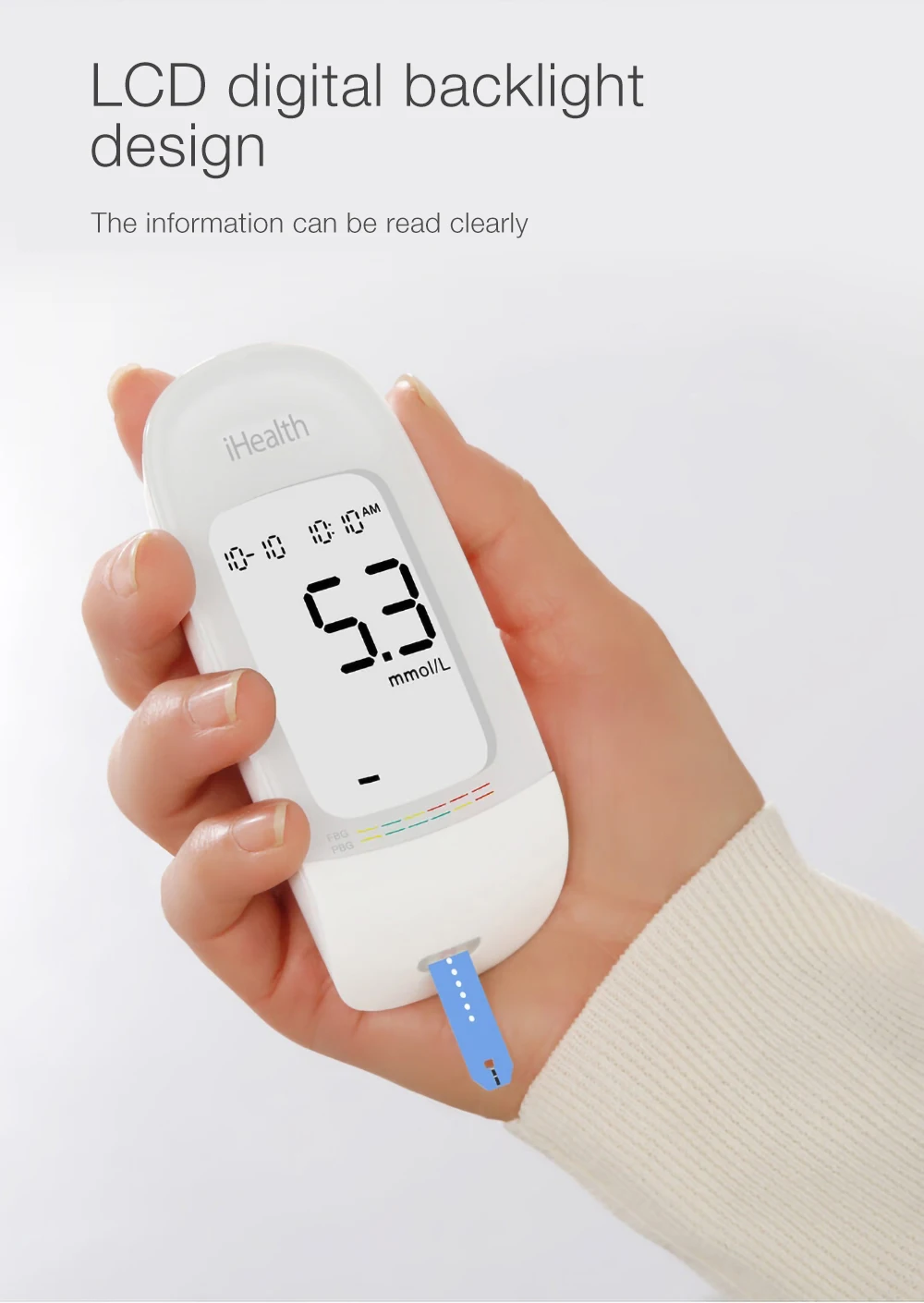 Xiaomi Mijia IHealth глюкометр тест-полоски Lancets 5S быстрый тест ing умный глюкометр с ЖК-подсветкой