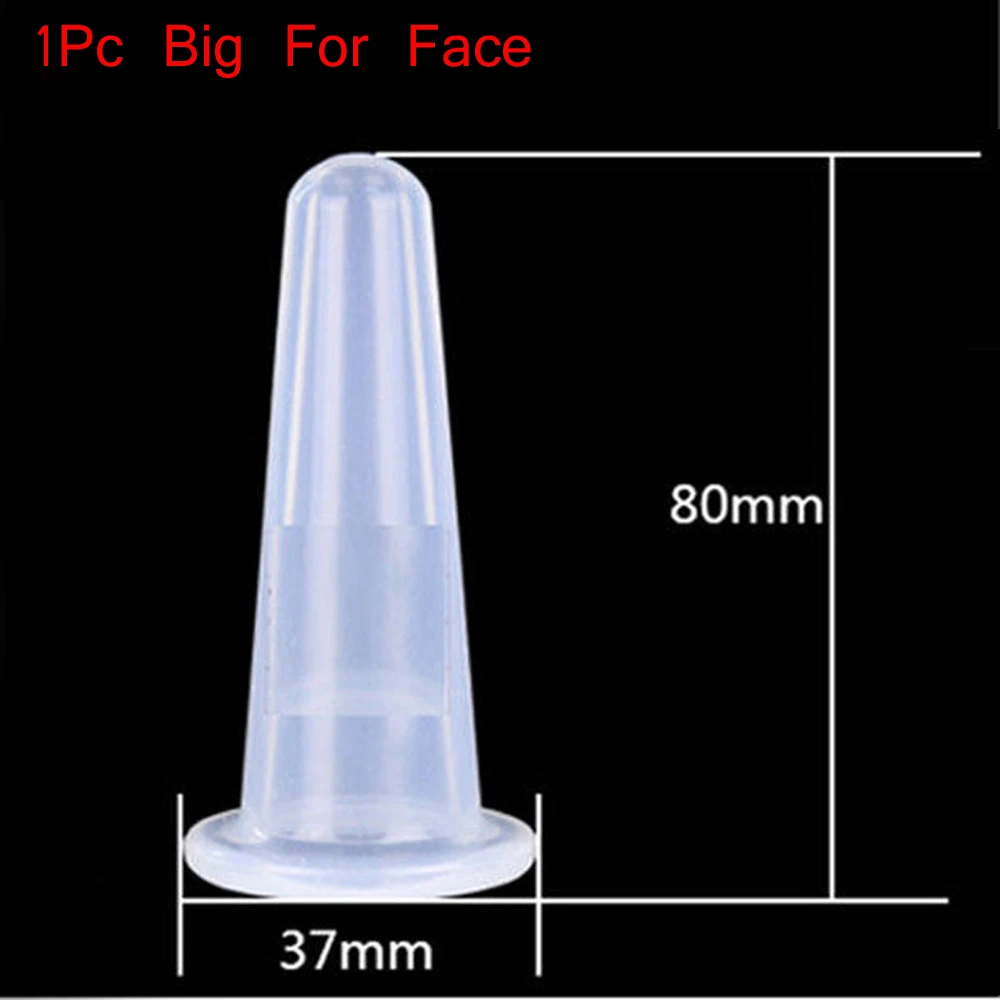 1Pc Big For Face Лидер продаж полезные 1 шт. здоровье и гигиена Уход за кожей лица глаз предупреждающий старение силиконовый стакан чашки для лица массажные чашки красота инструмент - Цвет: 1Pc Big For Face