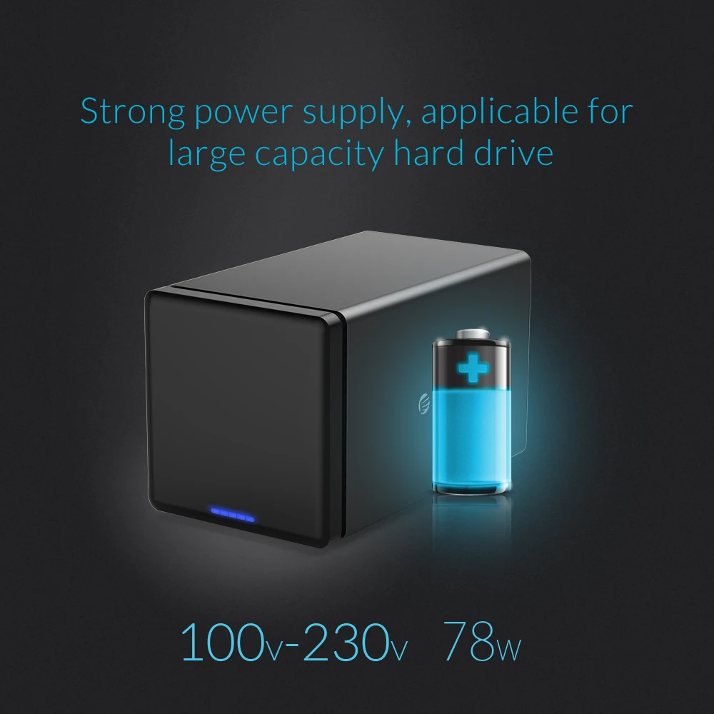 Док станция ORICO NS400RU3 4 Bay USB3.0 с поддержкой Raid 40 ТБ для хранения 5 Гбит/с UASP адаптером