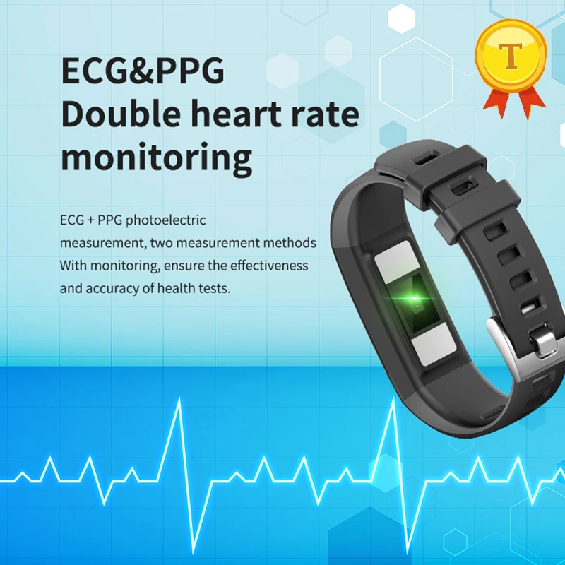 Новое поступление смарт браслет ECG + PPG для занятий спортом с измерением пульса и
