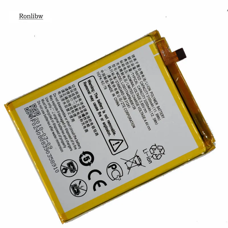 Ronlibw 3200 мА/ч, Li3931T44P8h806139 батарея Запчасти для ZTE Nubia Li3932T44P8h806139
