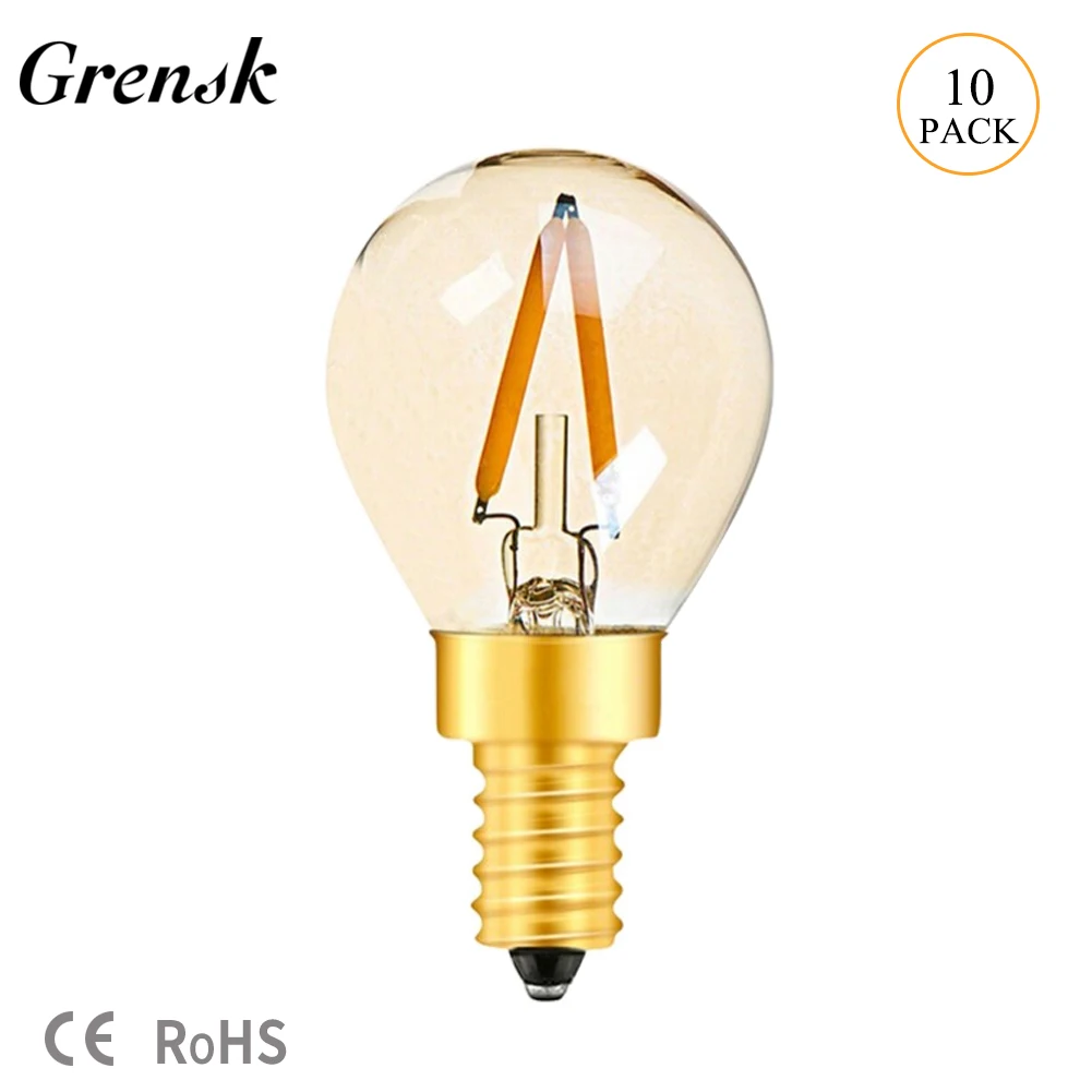 Grensk DC/AC 12В 24В светодиодная лампа G40 1 Вт накаливания наружные гирлянды сменная