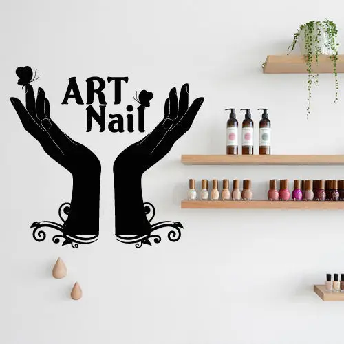 Парикмахерская Салон Наклейка Nail Muurstickers постеры виниловые настенные