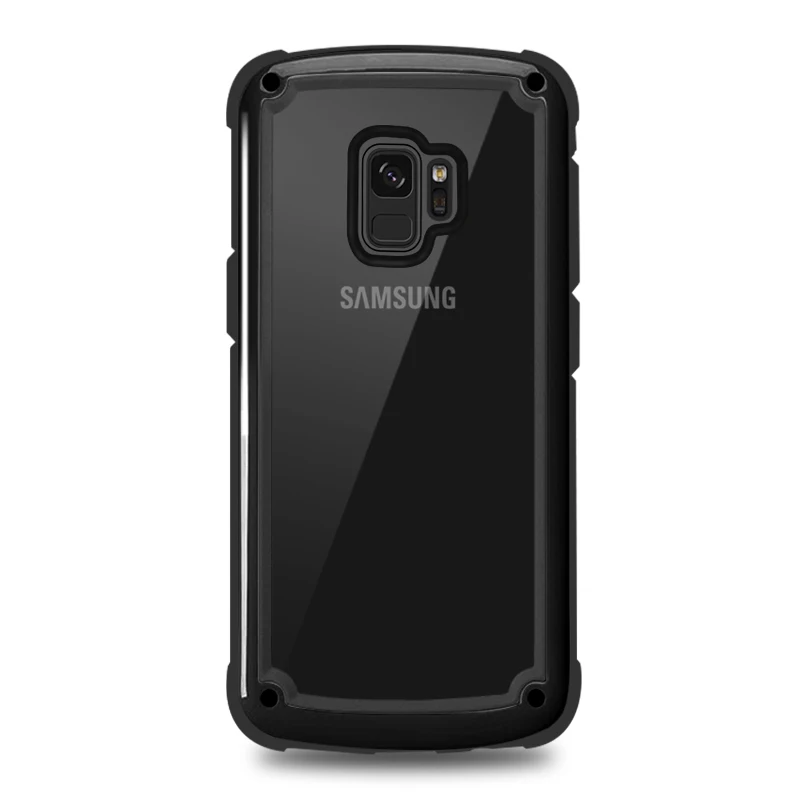 Black LUPHIE Противоударная подушка безопасности Чехол для samsung Galaxy S10 S9 S8 плюс примечание 9 S10e Роскошный чехол для samsung S8 S9 прозрачный чехол - Цвет: Black