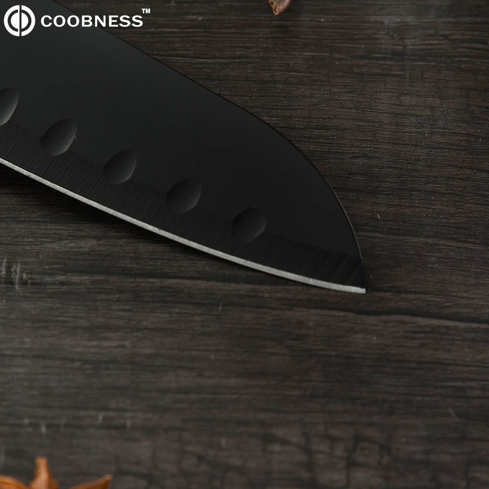 COOBNESS кухонные ножи профессиональный шеф повар сантоку для овощей резки предметы