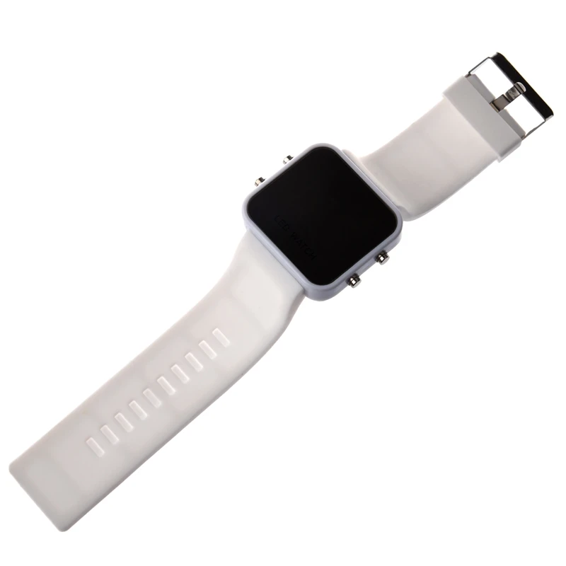 Mirror Men Lady LED Digital Sport Unisex Watch Gift Jelly(Only White Now) | Электроника