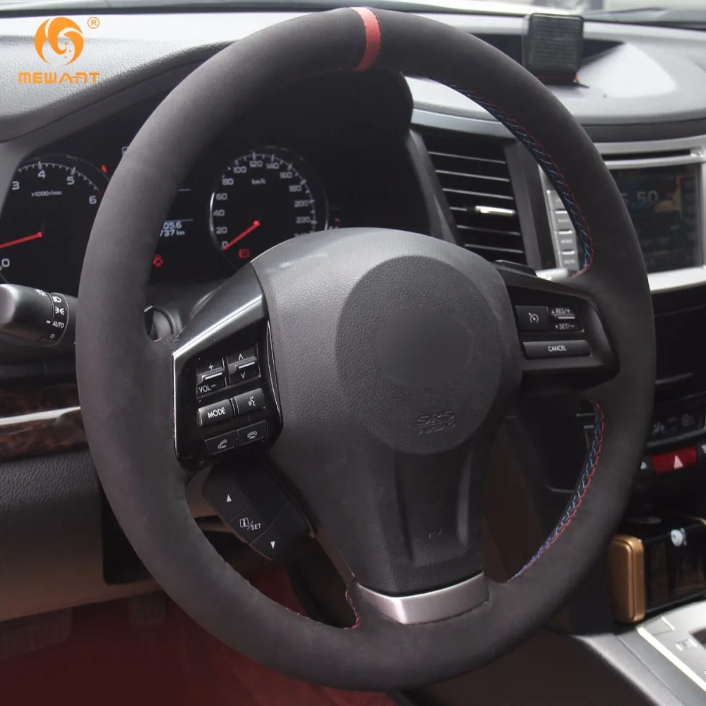 MEWANT Black Suede Car Steering Wheel Cover for Subaru Forester 2013-2015 Legacy 2013-2014 Outback XV Parts | Автомобили и