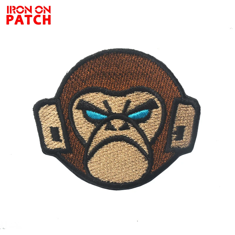 Tanks Monkey Tactical Trunk Monkey patchesmilitary Embroidered patch Hook & Loop armband epaulette button badge for coat images - 6