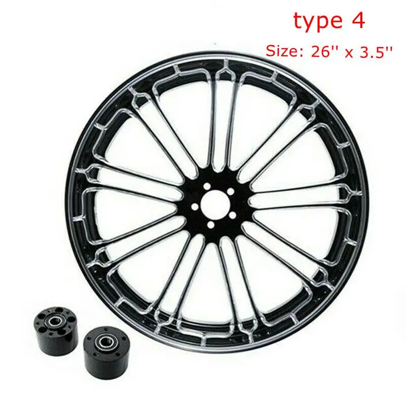 type 4 Мотоцикл 18 ''21'' 23 ''26'' передний обод колеса двойной диск с ступицей для Harley Touring Road King Electra Street Glide 2008 - Цвет: type 4