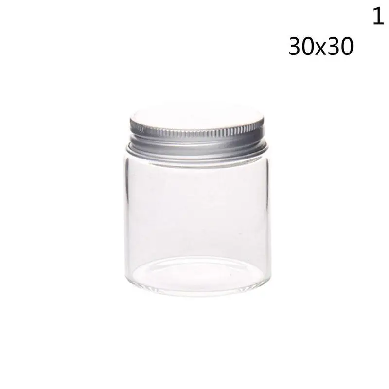 

Transparent Small Glass Bottle With Cap Kitchen Glass Canister Snack Sugar Storage Container Jar Bottle Kitchen Accessories