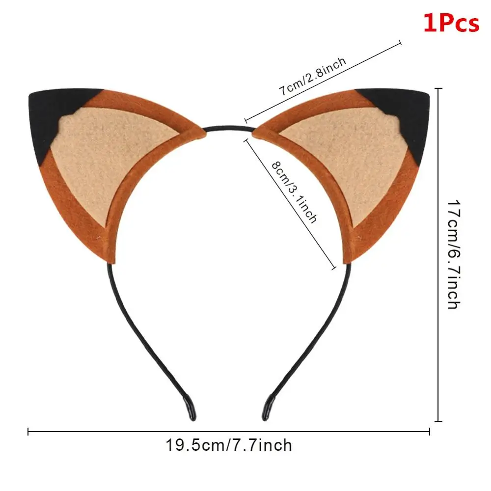 Fox Headband OurWarm Jungle вечерние принадлежности воздушные шарики в виде животных тропические Пальмовые Листья с днем рождения баннер сафари День Рождения украшения для детей - Цвет: Fox Headband