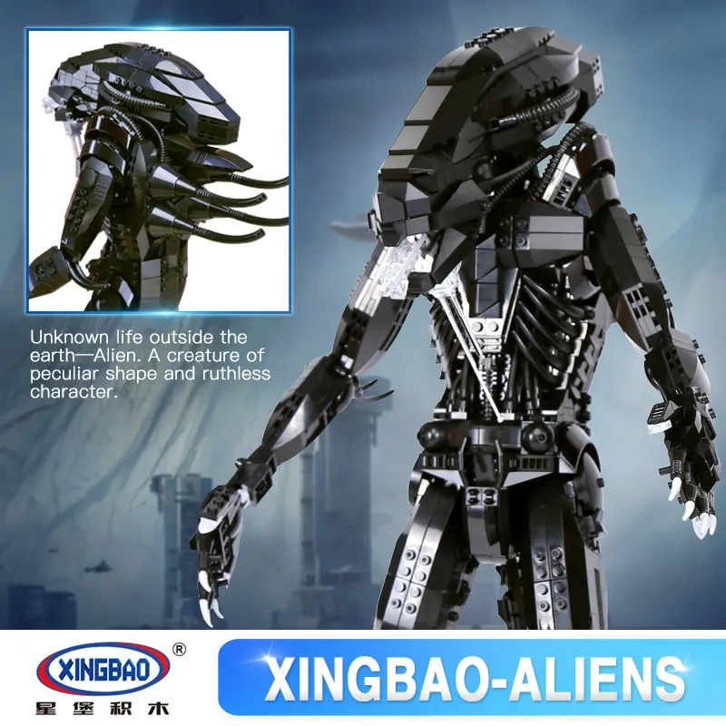 XingBao 04001 Подлинная серия фильмов 2020 шт. робот чужой Набор обучающих строительных