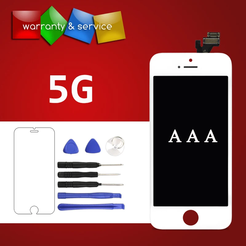 1 шт. 100% абсолютно новый для AAA Качество LCD iPhone 5 дисплей с сенсорным экраном в сборе