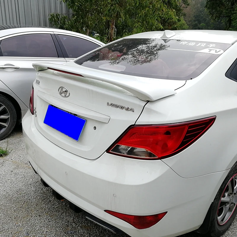 Для Hyundai Verna спойлер 2011-2018 светодиодные фонари высокое качество АБС материалы