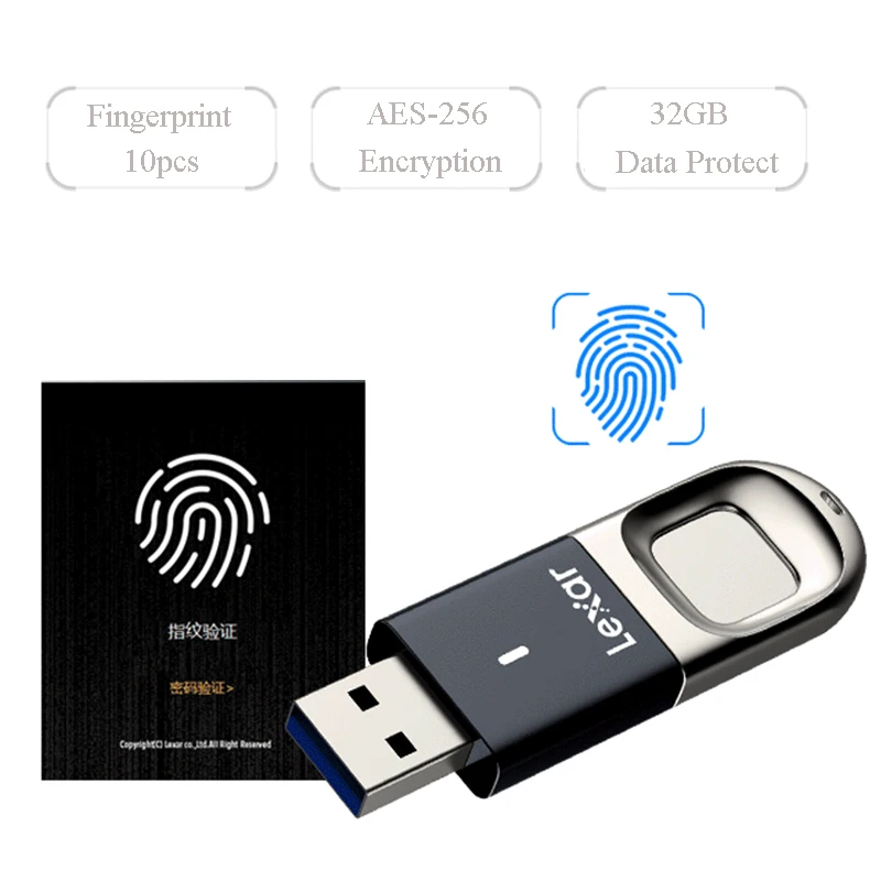 Usb флеш накопитель 32 Гб со сканером отпечатков пальцев 3 0|USB-хабы| |