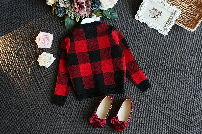 baby girl clothing sets 2017 autumn and winter new Korean girls lattice jacket + short skirt suit two clothes | Детская одежда и