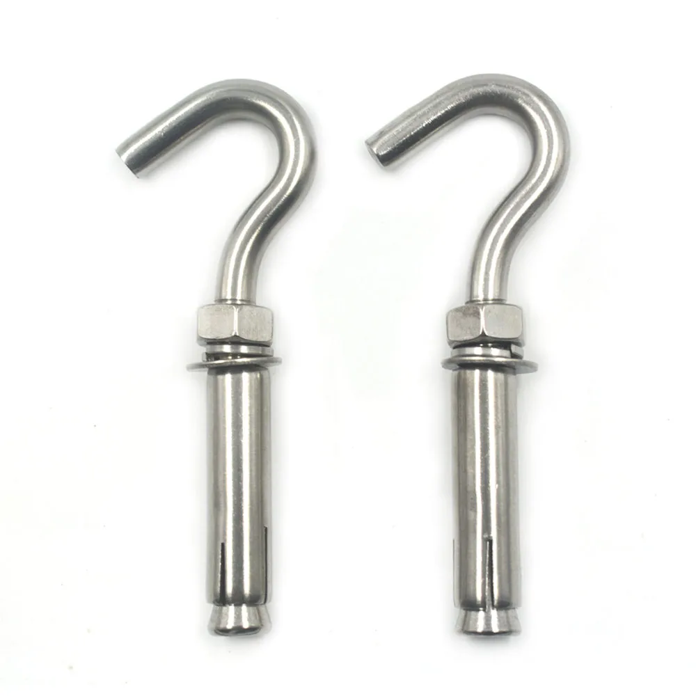 Buy 10-Pack 304 Stainless Steel Open Cup Hook Expansion Screw Bolts M8 on