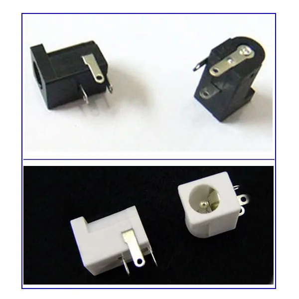Розетка питания постоянного тока 5,5x2,1 мм, белая, черная, фоторозетка 20 шт.